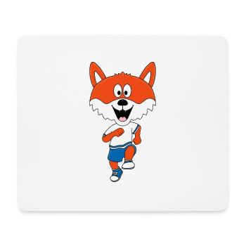 FUCHS - LAUFEN - JOGGEN - SPORT - FITNESS - TIER - Mousepad (Querformat) - Weiß - Vorne