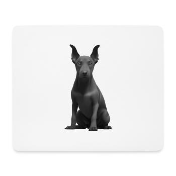 Doberman Dresseur Doberman Chien Doberman Chiot - Tapis de souris (format paysage) - blanc - Devant