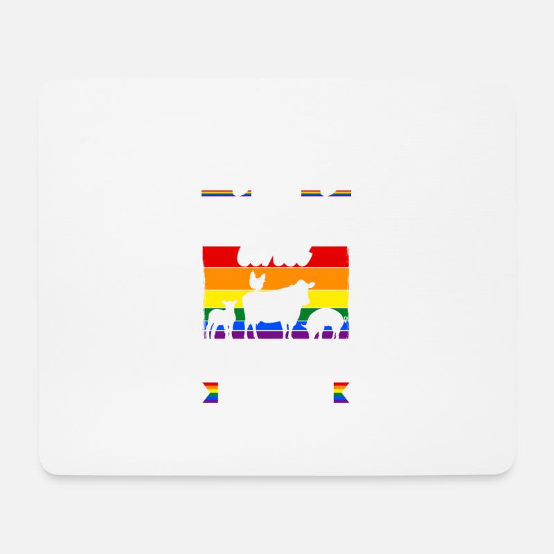 Fighting for equality and animal rights LGBTQ+ - Mousepad (Querformat) - Weiß
