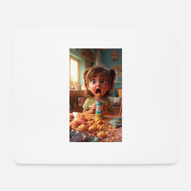 Little Lunch Girl - Mousepad (Querformat) - Weiß