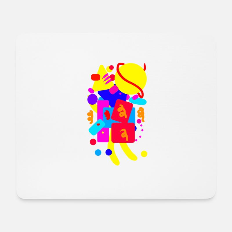 80s Design - Mouse Pad (horizontal) - white