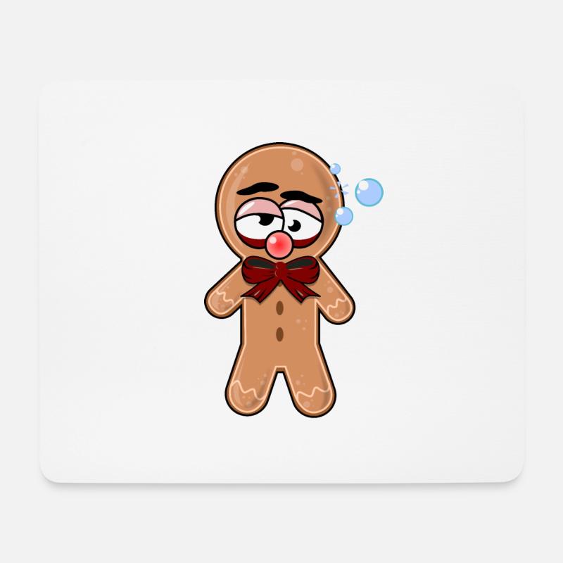 Besoffener Lebkuchen - Mousepad (Querformat) - Weiß