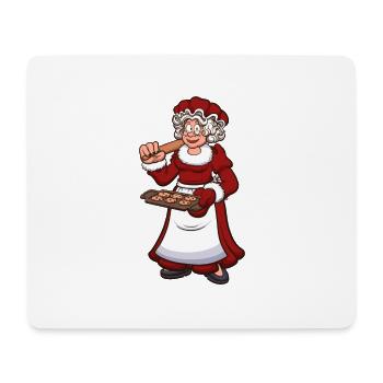 Mère Noël avec des biscuits - Tapis de souris (format paysage) - blanc - Devant