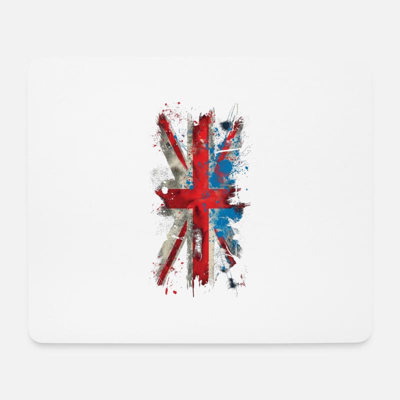 Grunge Union Jack - Mouse Pad (horizontal) - white