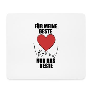 Beste Freundin Spruch Liebe Freundschaft Geschenk - Mousepad (Querformat) - Weiß - Vorne