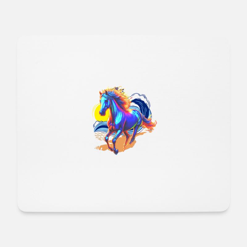 "Riding Mom T-Shirt - Equine Love" - Mousepad (Querformat) - Weiß