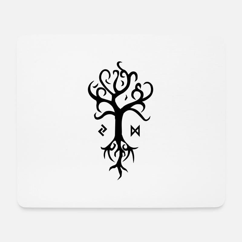 Yggdrasil - Mousepad (Querformat) - Weiß