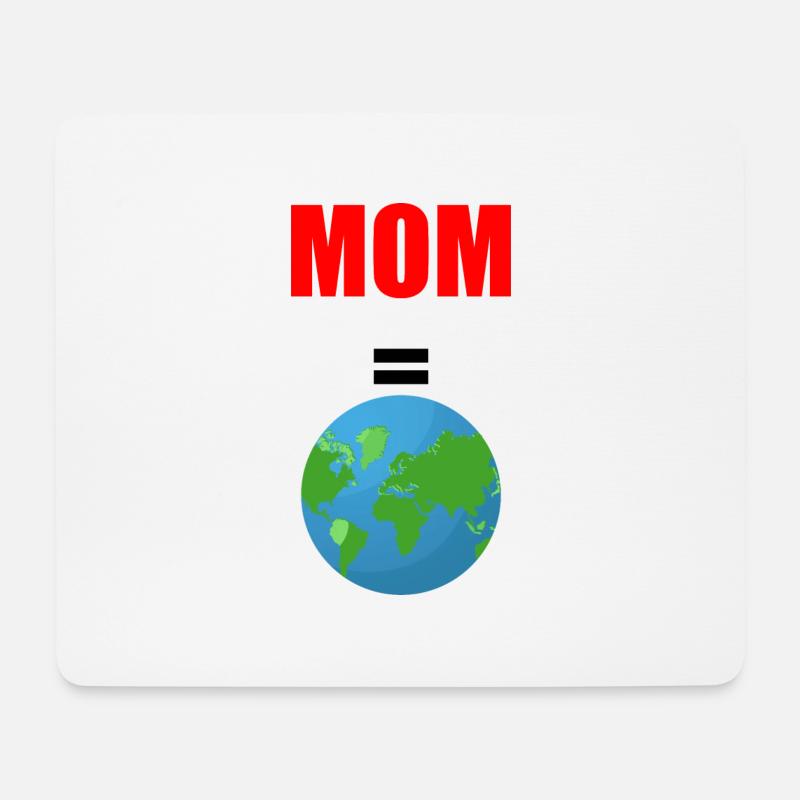 MOM WORLD - Mousepad (Querformat) - Weiß
