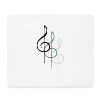 Music clef note melody music note sound - Mouse Pad (horizontal) - white - Front