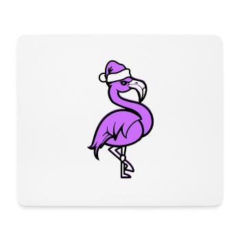 Flamingo Comique Noël - Tapis de souris (format paysage) - blanc - Devant