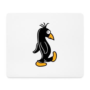 Pingouin court drôle stupide a l’air drôle stupide idiot - Tapis de souris (format paysage) - blanc - Devant