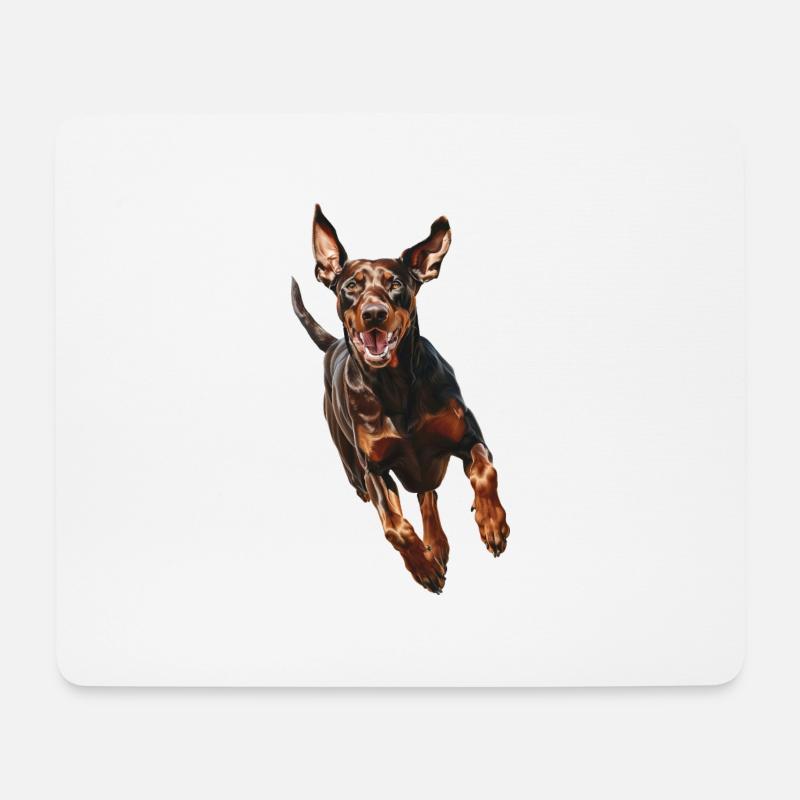 Dobermann - Mousepad (Querformat) - Weiß