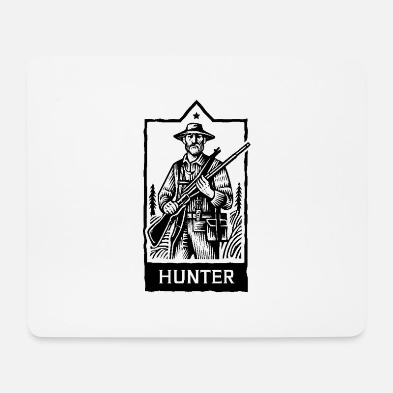 Jagd - Mousepad (Querformat) - Weiß