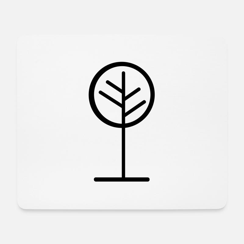 Baum - Mousepad (Querformat) - Weiß