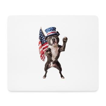 Staffordshire Bullterrier - Mousepad (Querformat) - Weiß - Vorne