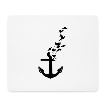 ancre - Tapis de souris (format paysage) - blanc - Devant