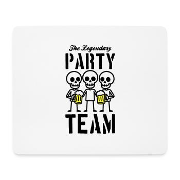 Skelett Bier Party Team - Mousepad (Querformat) - Weiß - Vorne