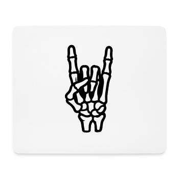 Hand Party Zeichen Skelett - Mousepad (Querformat) - Weiß - Vorne