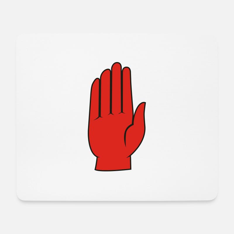 red_hand - Mouse Pad (horizontal) - white