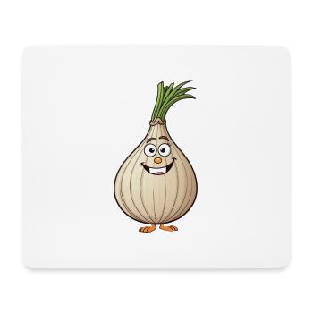 Happy Zwiebel - Mousepad (Querformat) - Weiß - Vorne