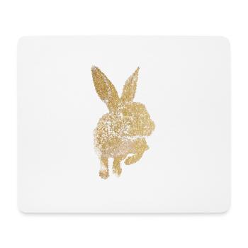 RABBIT MOSAIC gold - Mouse Pad (horizontal) - white - Front