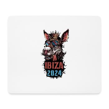 Ibiza 2024 Urlaub Esel - Mousepad (Querformat) - Weiß - Vorne