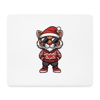 Tiger Christmas X-Mas - Mouse Pad (horizontal) - white - Front