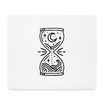 Idée cadeau motif sablier - Tapis de souris (format paysage) - blanc - Devant