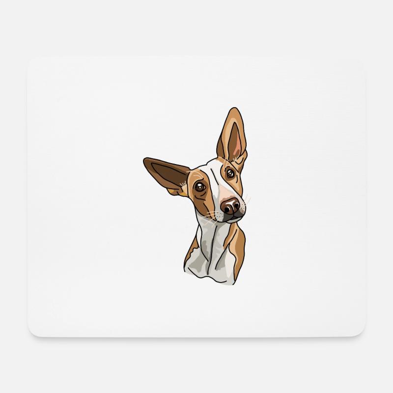 Podenco - Mousepad (Querformat) - Weiß