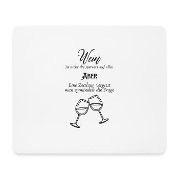 Wein - Mousepad (Querformat) - Weiß - Vorne