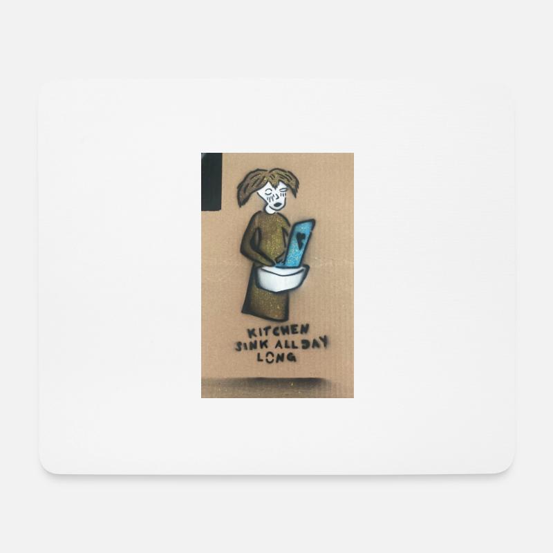 Kitchen Sink All Day Long - Mousepad (Querformat) - Weiß