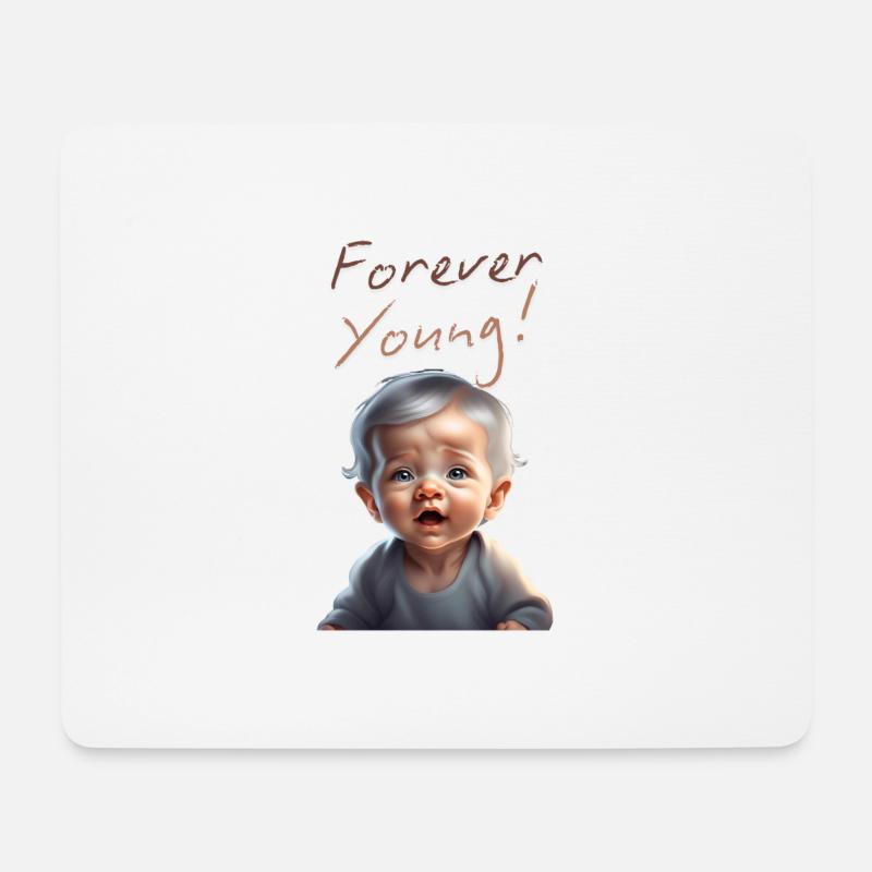 für immer jung - Mousepad (Querformat) - Weiß