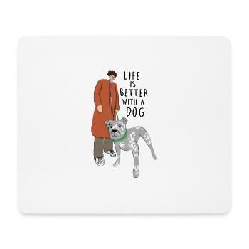 Hund - Mousepad (Querformat) - Weiß - Vorne