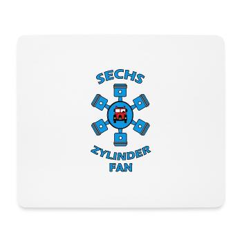 Sechs Zylinder Fan - Feuerwehr - Mousepad (Querformat) - Weiß - Vorne