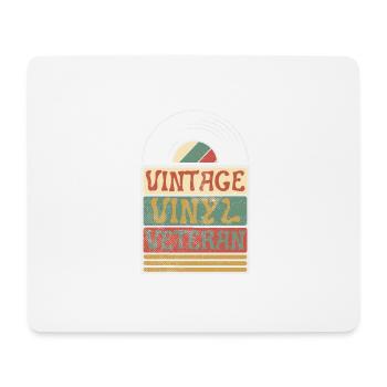Vintage Vinyl Veteran - Mouse Pad (horizontal) - white - Front
