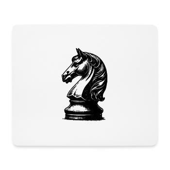 Schachspiel Schachfigur Pferd Springer - Mousepad (Querformat) - Weiß - Vorne