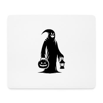 Schaurig lustiger Masken Geist mit Kürbis Laterne - Mousepad (Querformat) - Weiß - Vorne