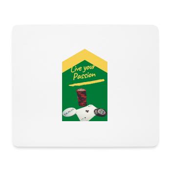 Poker live your passion - Tapis de souris (format paysage) - blanc - Devant