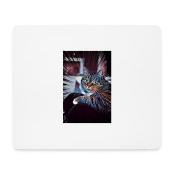 Süße Katze Comic - Mousepad (Querformat) - Weiß - Vorne