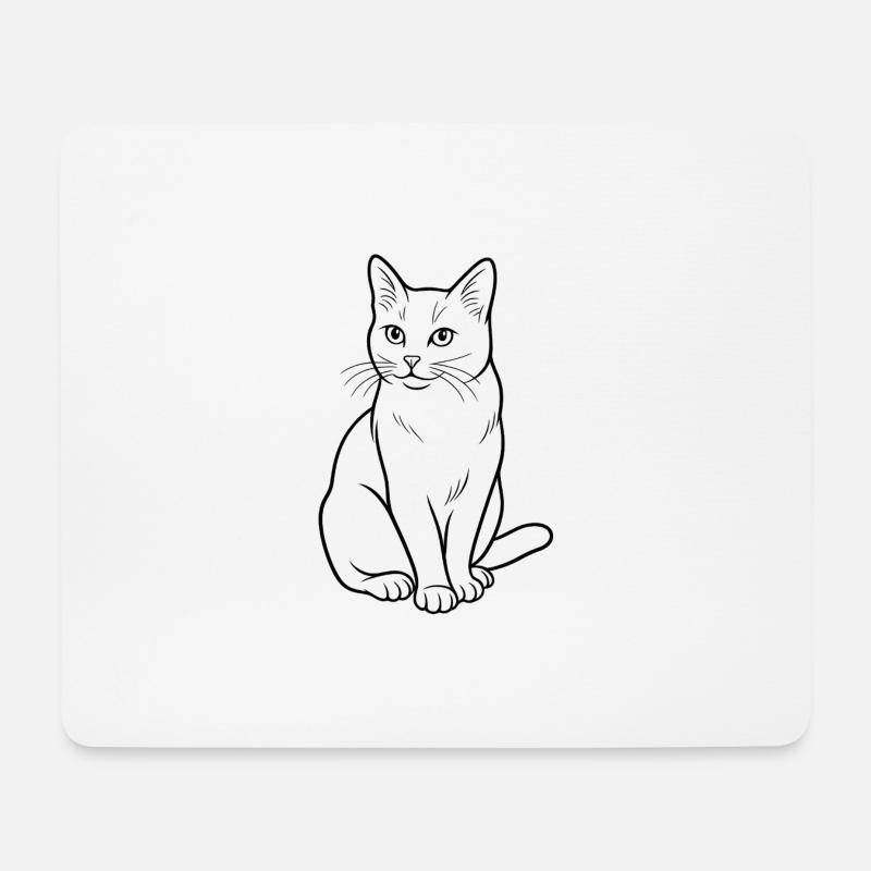 A T shirt design features a minimalist black an - Mousepad (Querformat) - Weiß