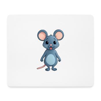 Cute Little Comic Style Mouse Mice - Mouse Pad (horizontal) - white - Front