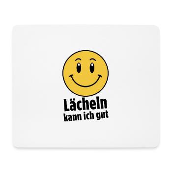 Lächeln kann ich gut - Mousepad (Querformat) - Weiß - Vorne