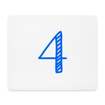 4 JAHRE. 4-jähriges JUBILÄUM. GEBURTSTAG 4 JAHRE. 4 - Mousepad (Querformat) - Weiß - Vorne