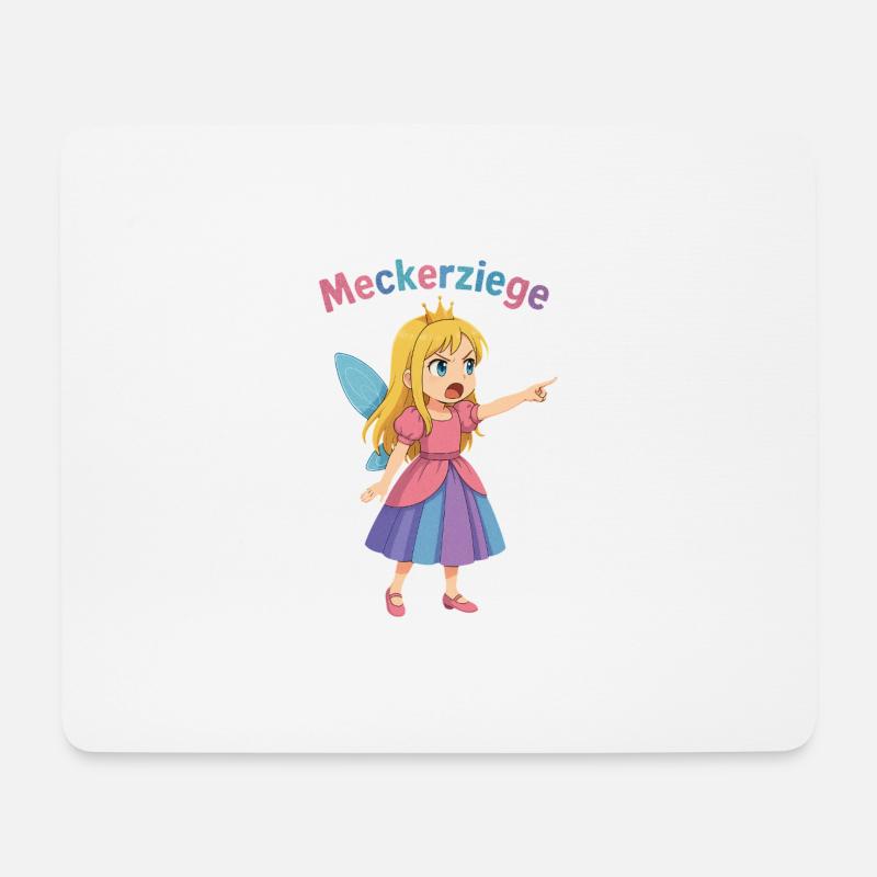 Meckerziege - Mousepad (Querformat) - Weiß