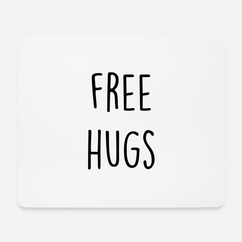 Free hugs - Mousepad (Querformat) - Weiß