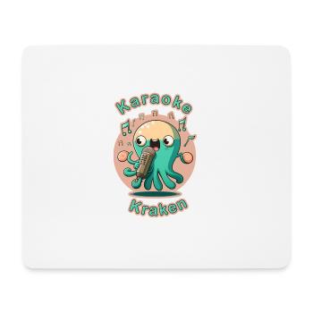 Karaoke Kraken - Singen, cute, süß, niedlich - Mousepad (Querformat) - Weiß - Vorne