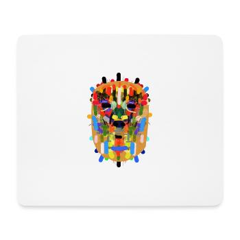 Brasilien Maske - Mousepad (Querformat) - Weiß - Vorne