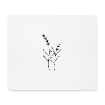 Lavande florale - Tapis de souris (format paysage) - blanc - Devant