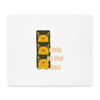 cats in the box - Mouse Pad (horizontal) - white - Front