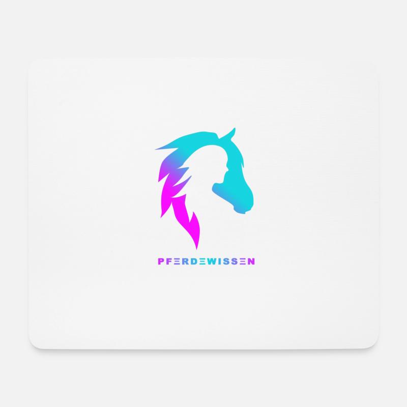 Tolles Design mit Pferd für Reiter - Mousepad (Querformat) - Weiß